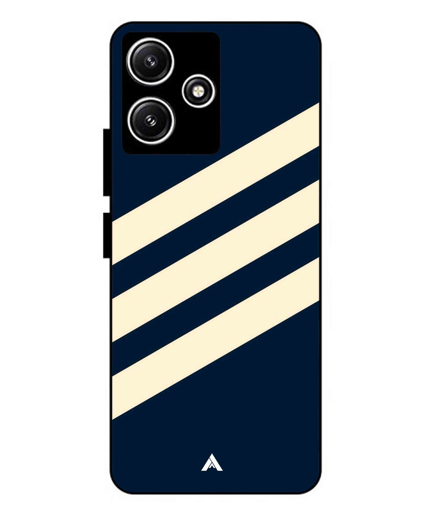 Stripe Pattern 16 Metal Back Cover Phone Case for Xiaomi Redmi 12 5G
