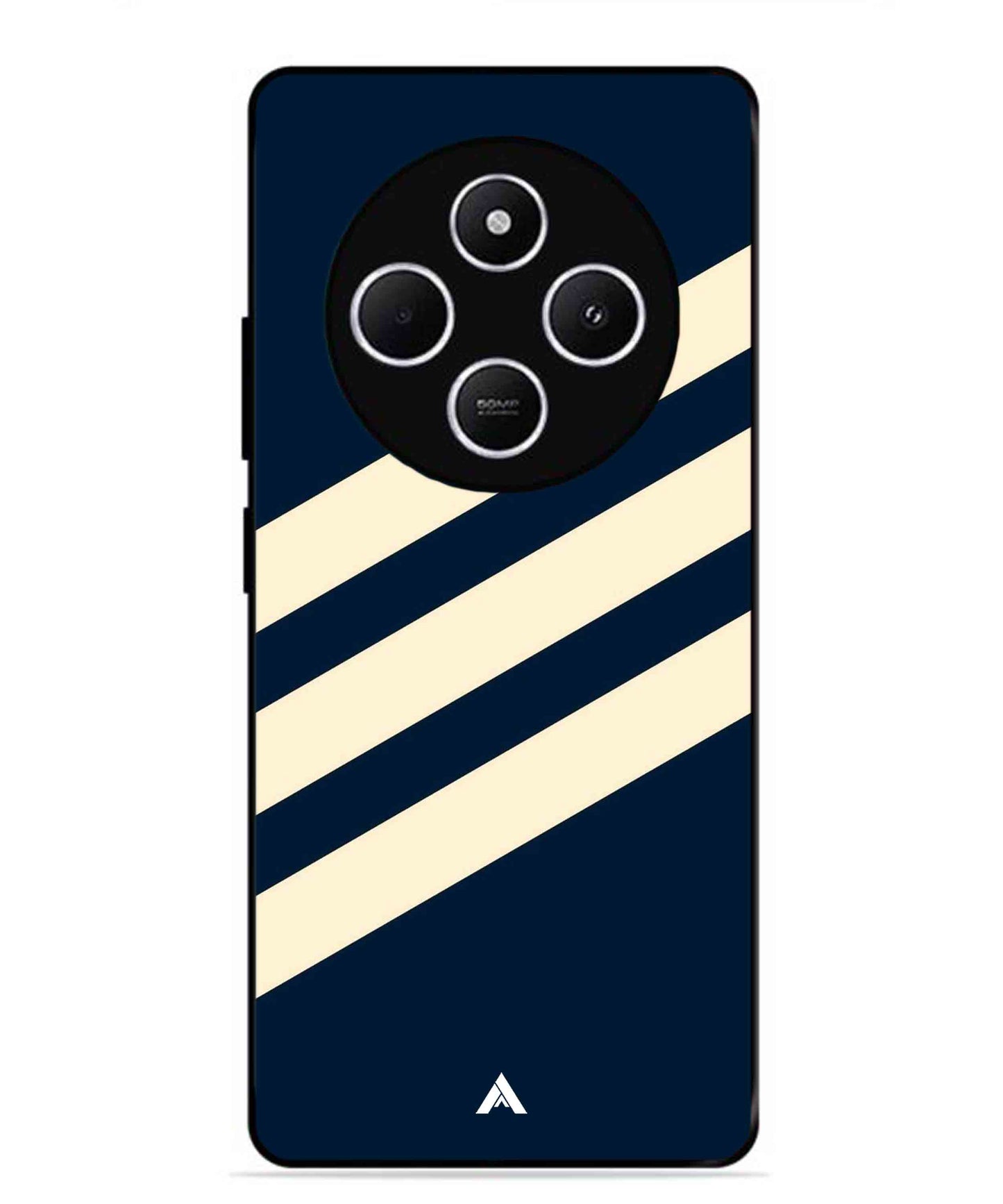Stripe Pattern 16 Metal Back Cover Phone Case for Xiaomi Redmi 14C