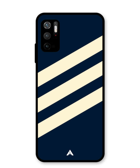 Stripe Pattern 16 Metal Back Cover Phone Case for Xiaomi Redmi Note 10T