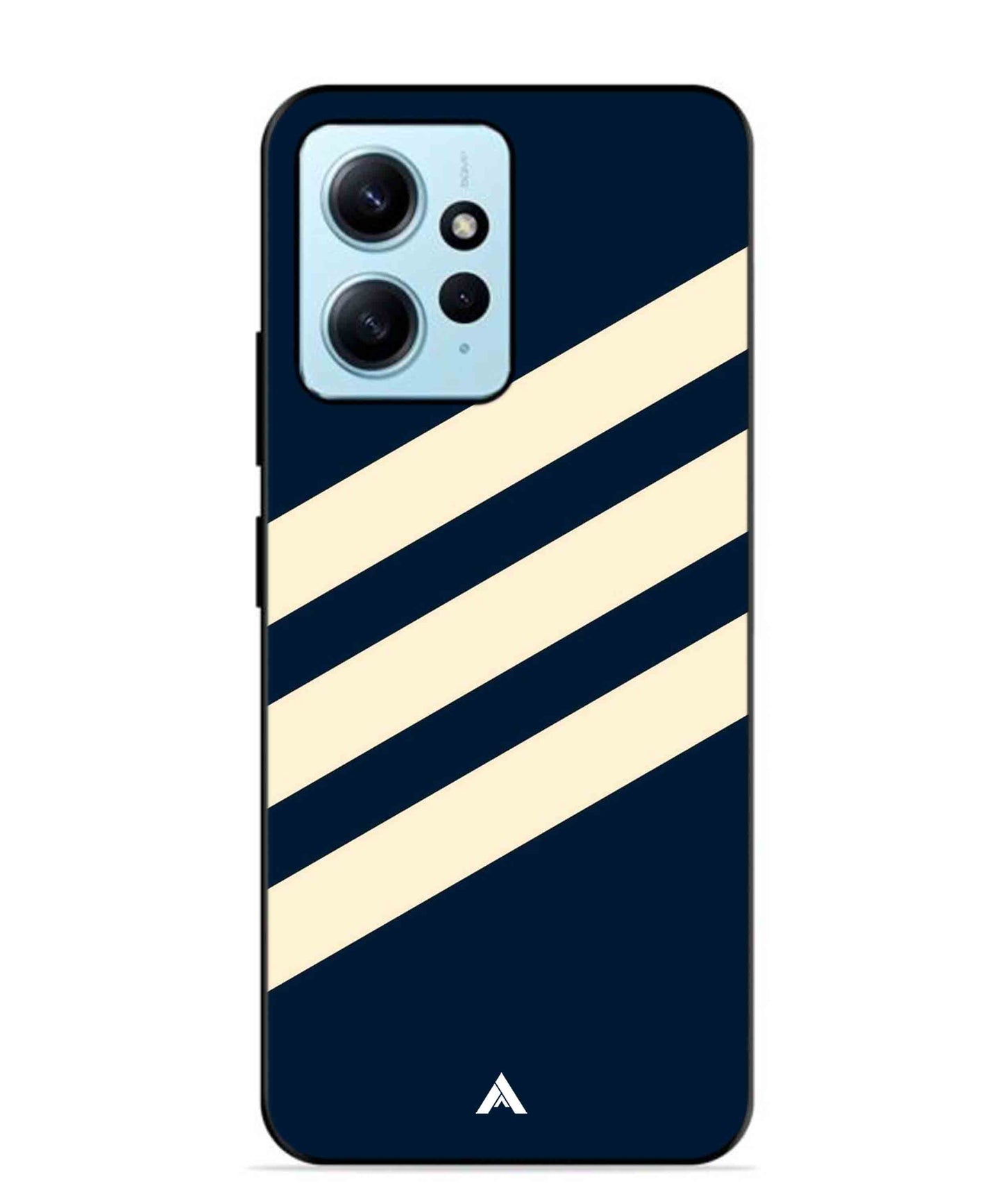 Stripe Pattern 16 Metal Back Cover Phone Case for Xiaomi Redmi Note 12 4G