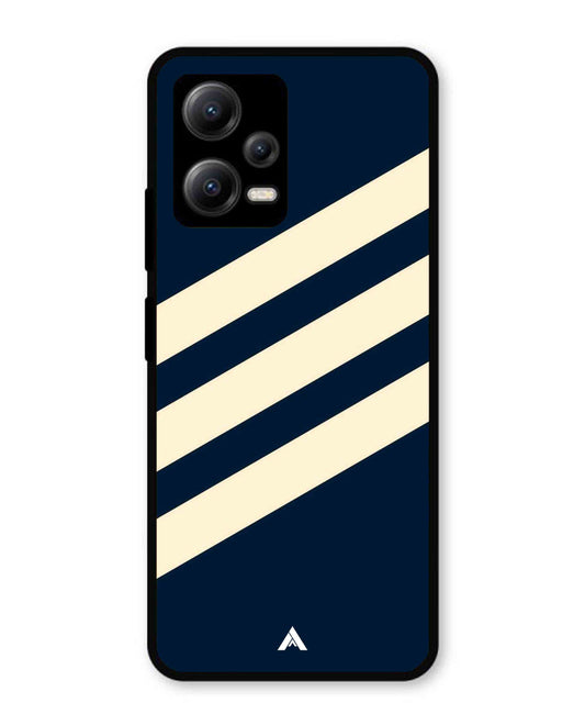 Stripe Pattern 16 Metal Back Cover Phone Case for Xiaomi Redmi Note 12 5G
