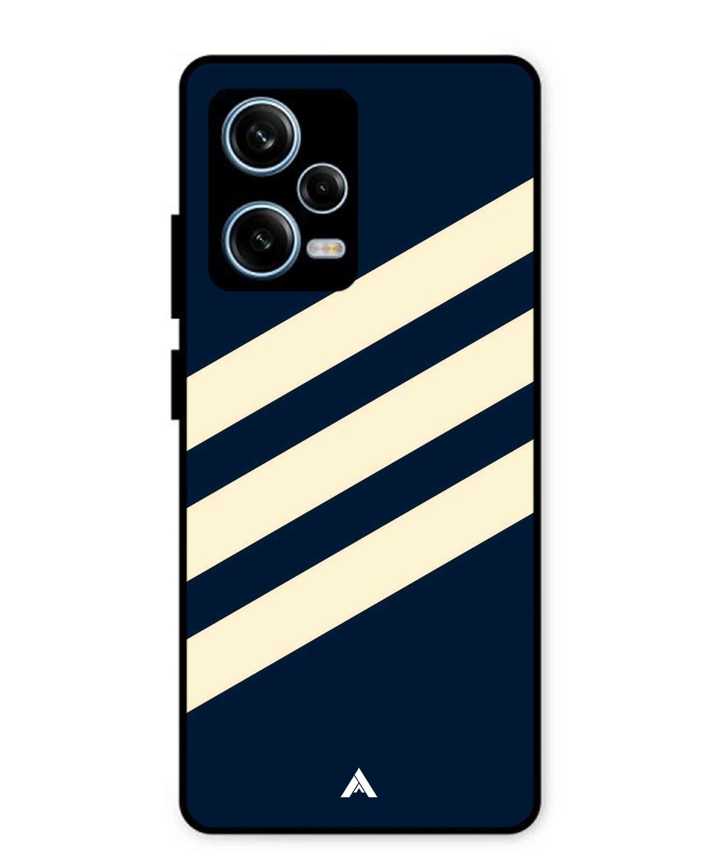 Stripe Pattern 16 Metal Back Cover Phone Case for Xiaomi Redmi Note 12 Pro Plus