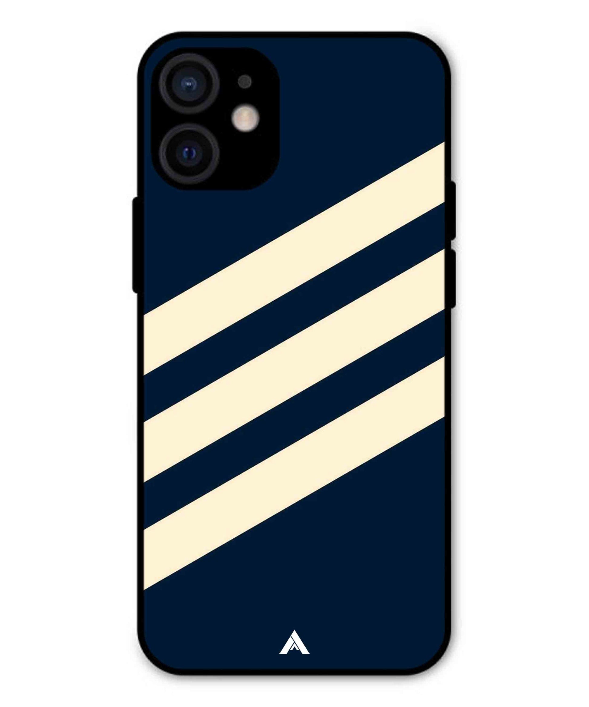 Stripe Pattern 16 Metal Back Cover Phone Case for iPhone 12 Mini