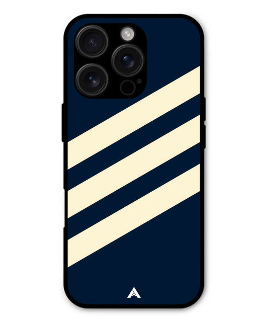 Stripe Pattern 16 Metal Back Cover Phone Case for iPhone 14 Pro