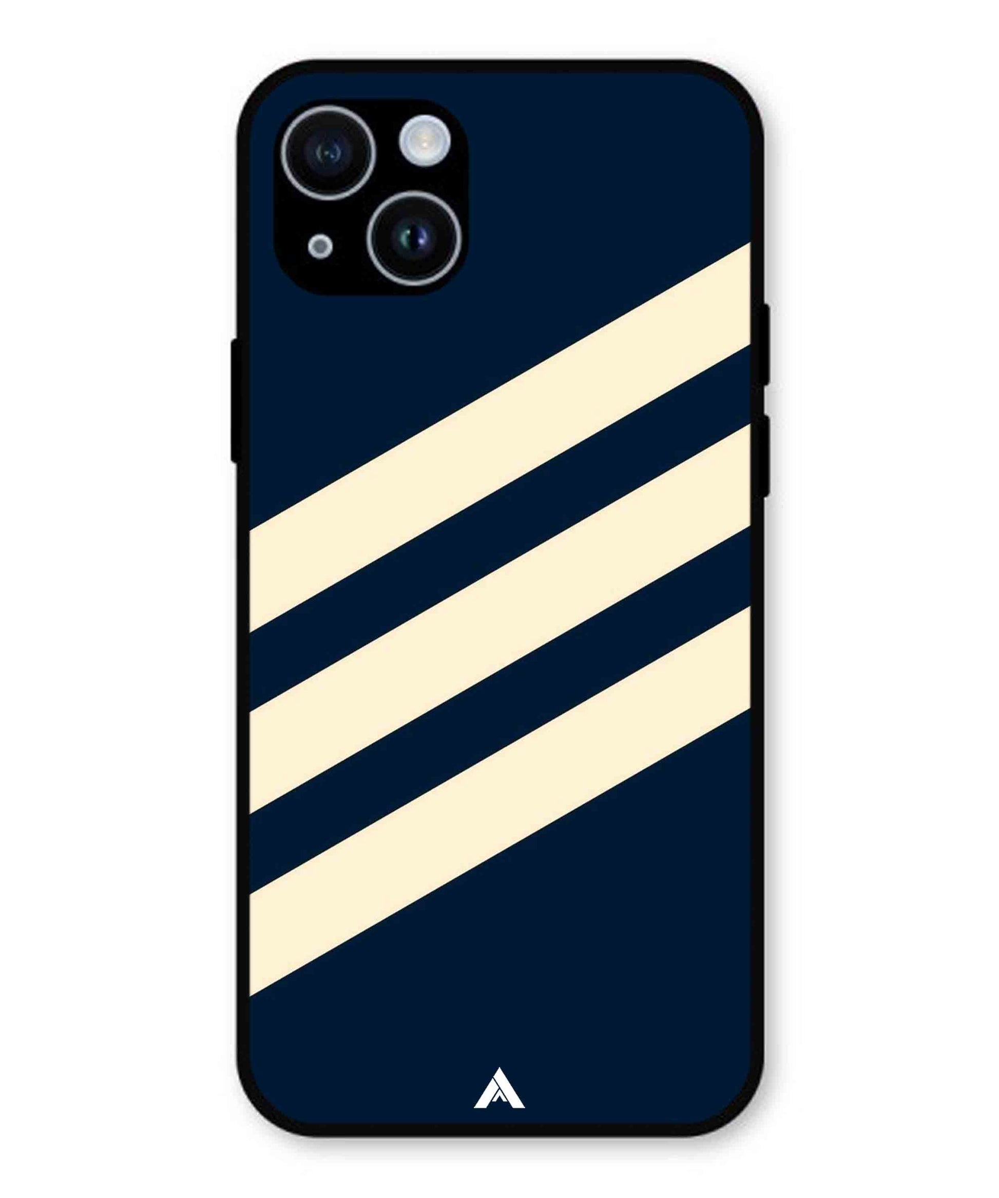 Stripe Pattern 16 Metal Back Cover Phone Case for iPhone 15