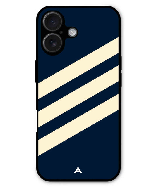 Stripe Pattern 16 Metal Back Cover Phone Case for iPhone 16