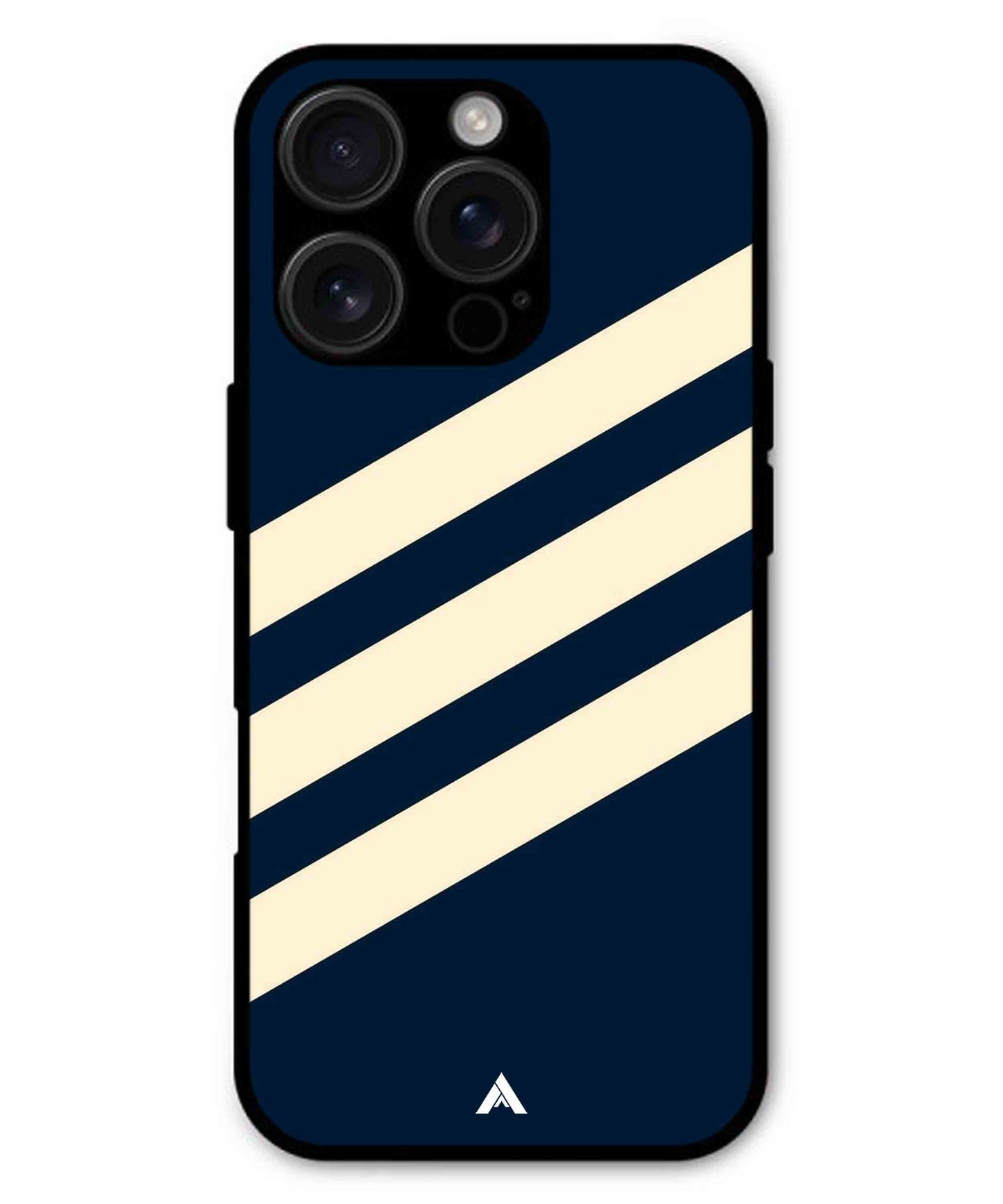 Stripe Pattern 16 Metal Back Cover Phone Case for iPhone 16 Pro