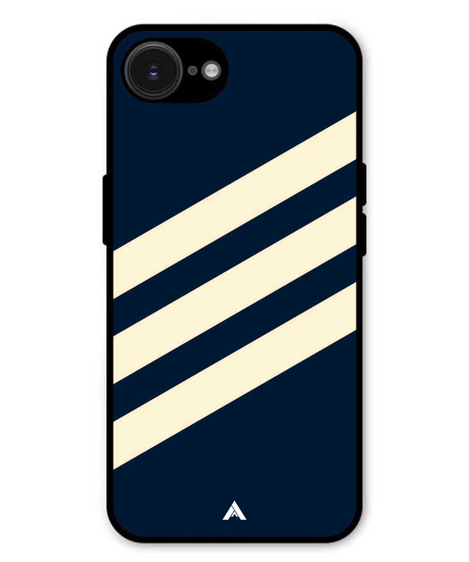 Stripe Pattern 16 Metal Back Cover Phone Case for iPhone 16e