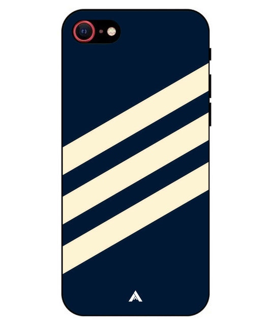 Stripe Pattern 16 Metal Back Cover Phone Case for iPhone 8
