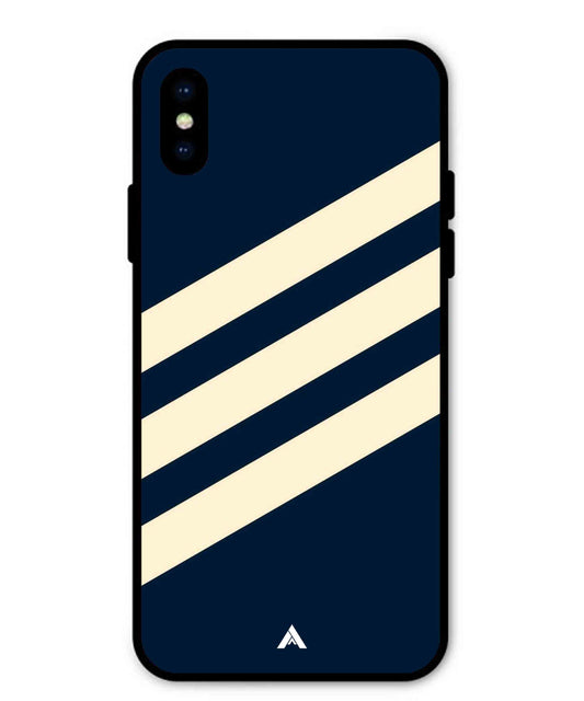 Stripe Pattern 16 Metal Back Cover Phone Case for iPhone X