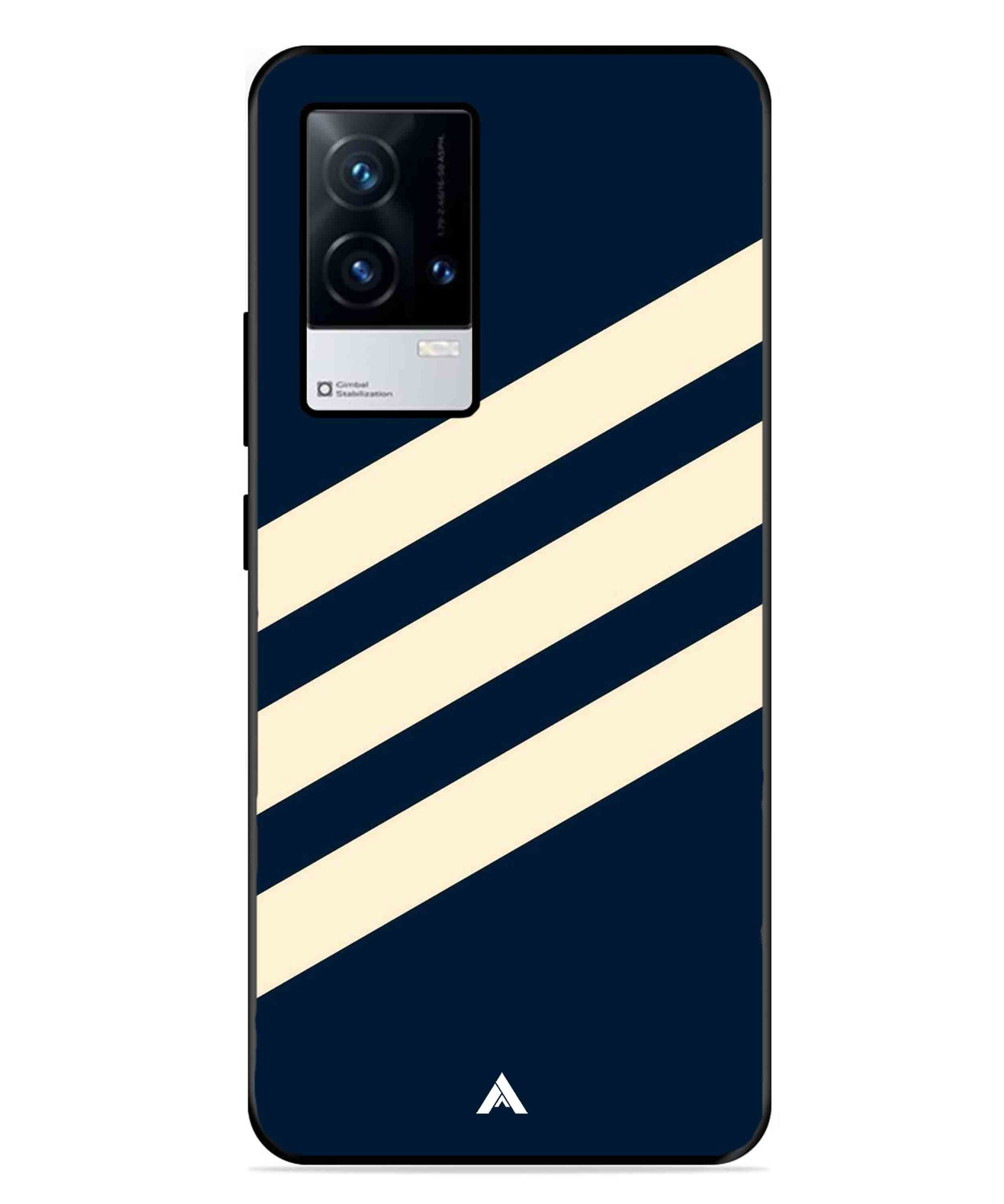 Stripe Pattern 16 Metal Back Cover Phone Case for iQOO 8