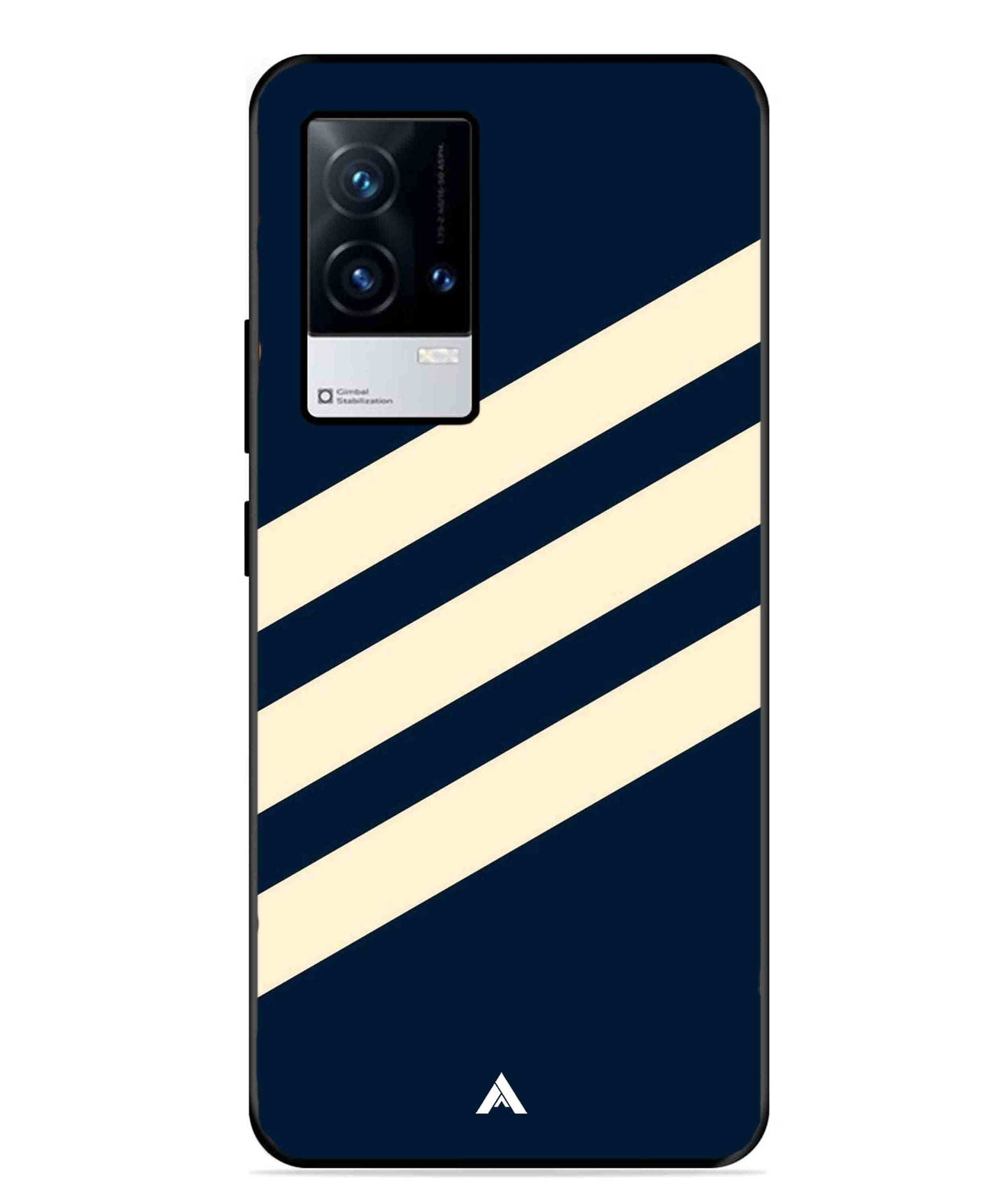 Stripe Pattern 16 Metal Back Cover Phone Case for iQOO 9