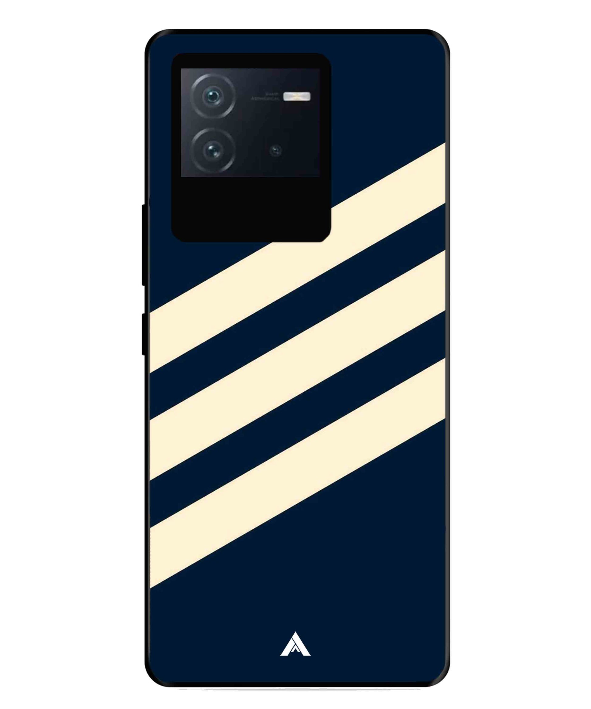 Stripe Pattern 16 Metal Back Cover Phone Case for iQOO Neo 6