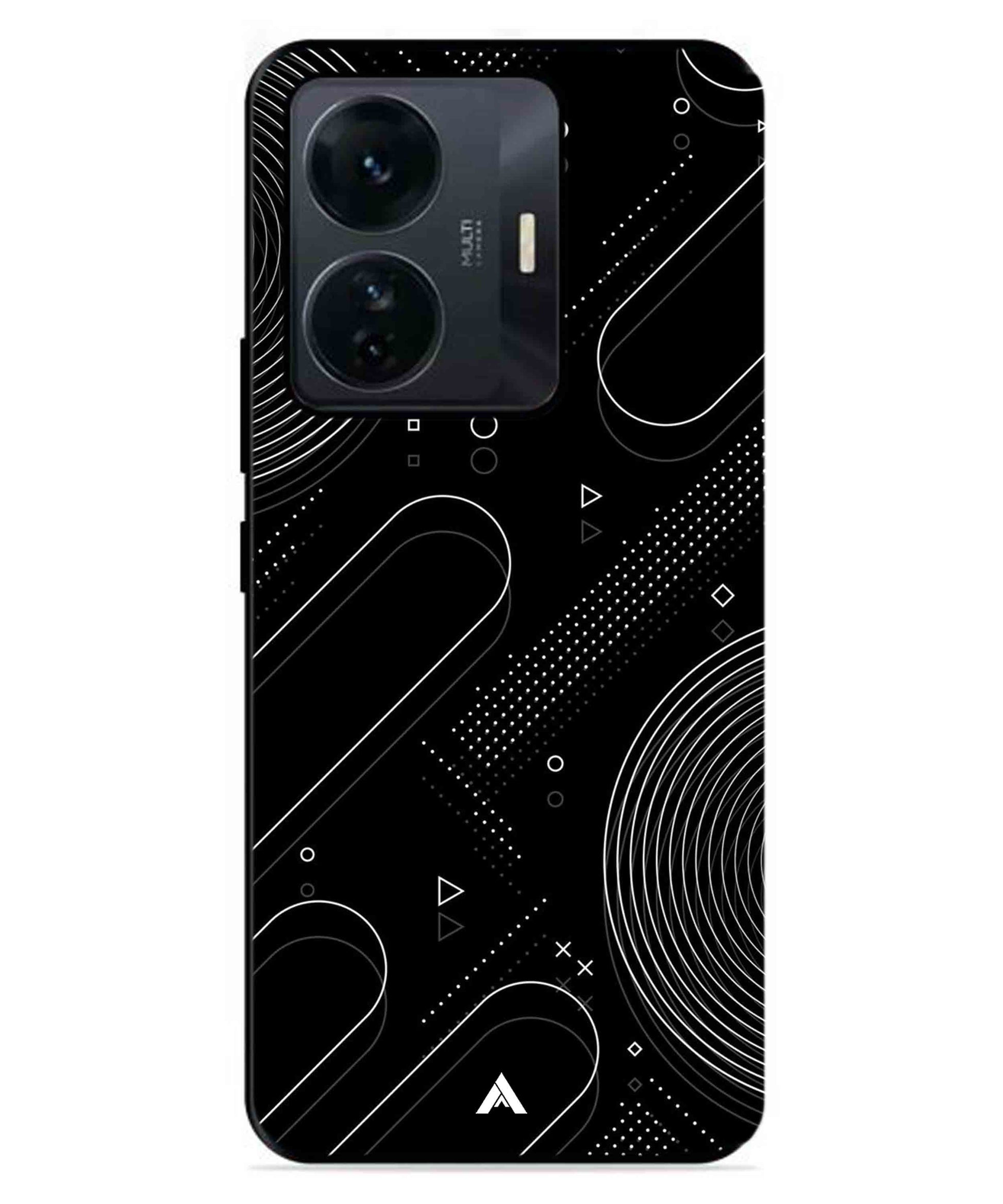 Stripe Pattern 17 Metal Back Cover Phone Case for IQOO Z6 Pro