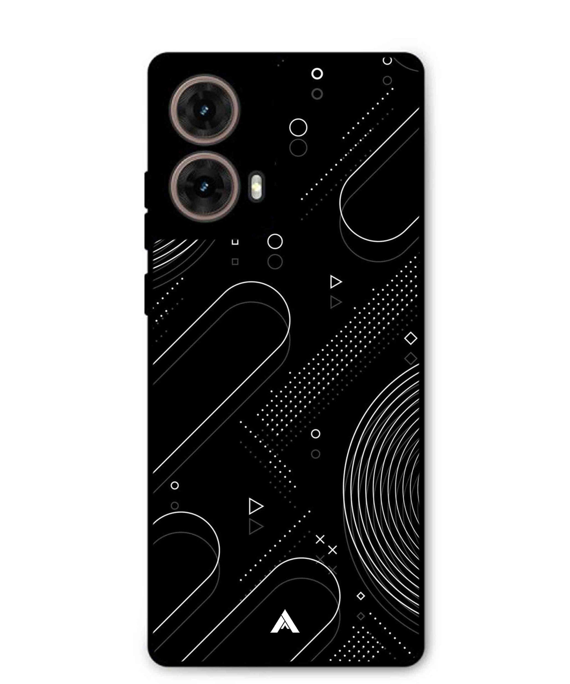 Stripe Pattern 17 Metal Back Cover Phone Case for Moto Edge 50 Fusion