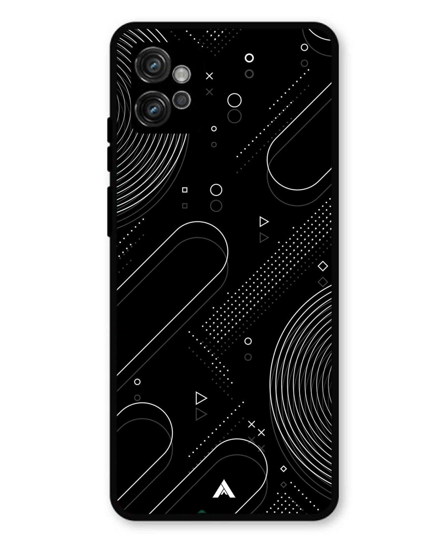 Stripe Pattern 17 Metal Back Cover Phone Case for Moto G32