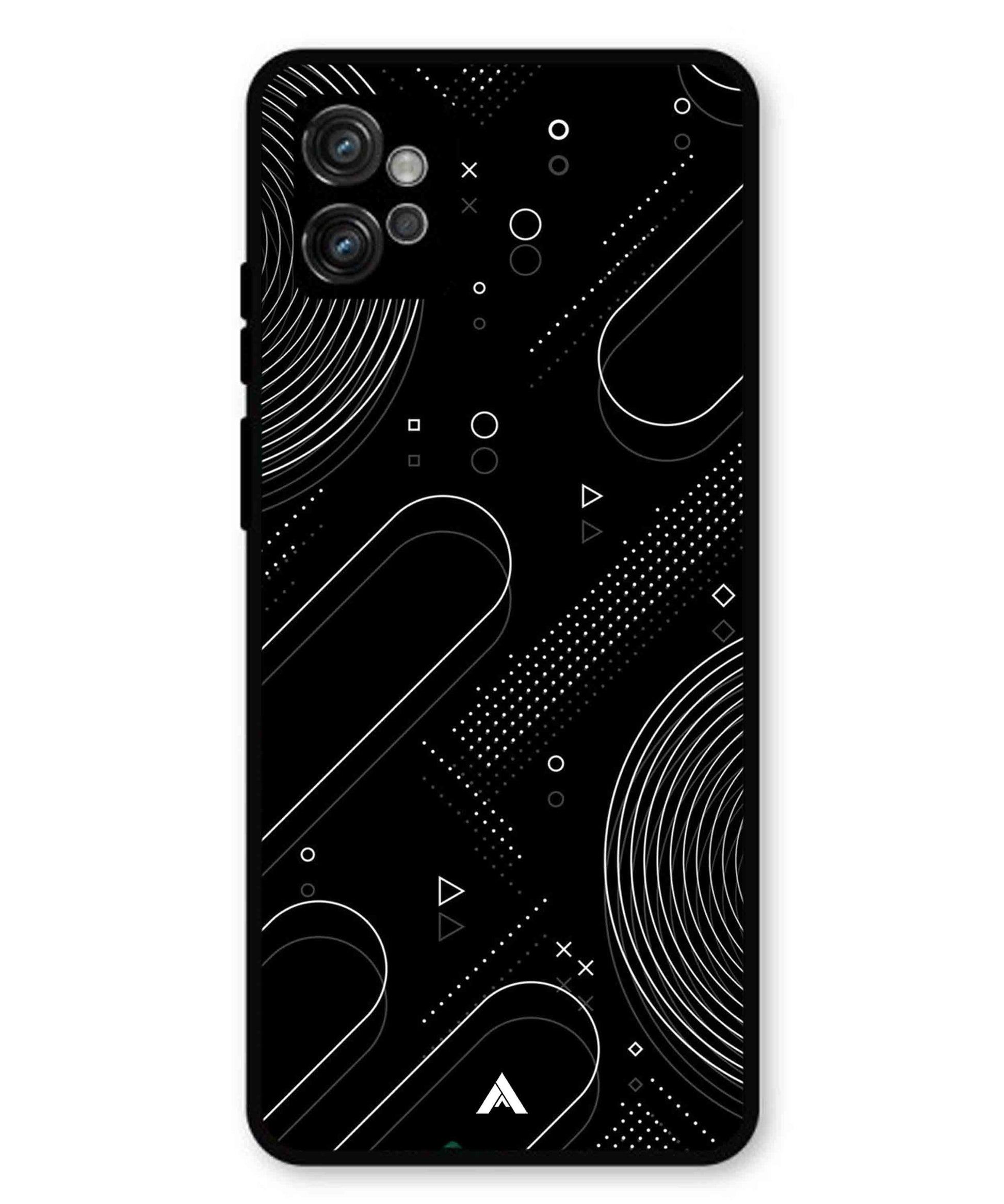 Stripe Pattern 17 Metal Back Cover Phone Case for Moto G32
