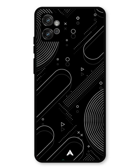 Stripe Pattern 17 Metal Back Cover Phone Case for Moto G32