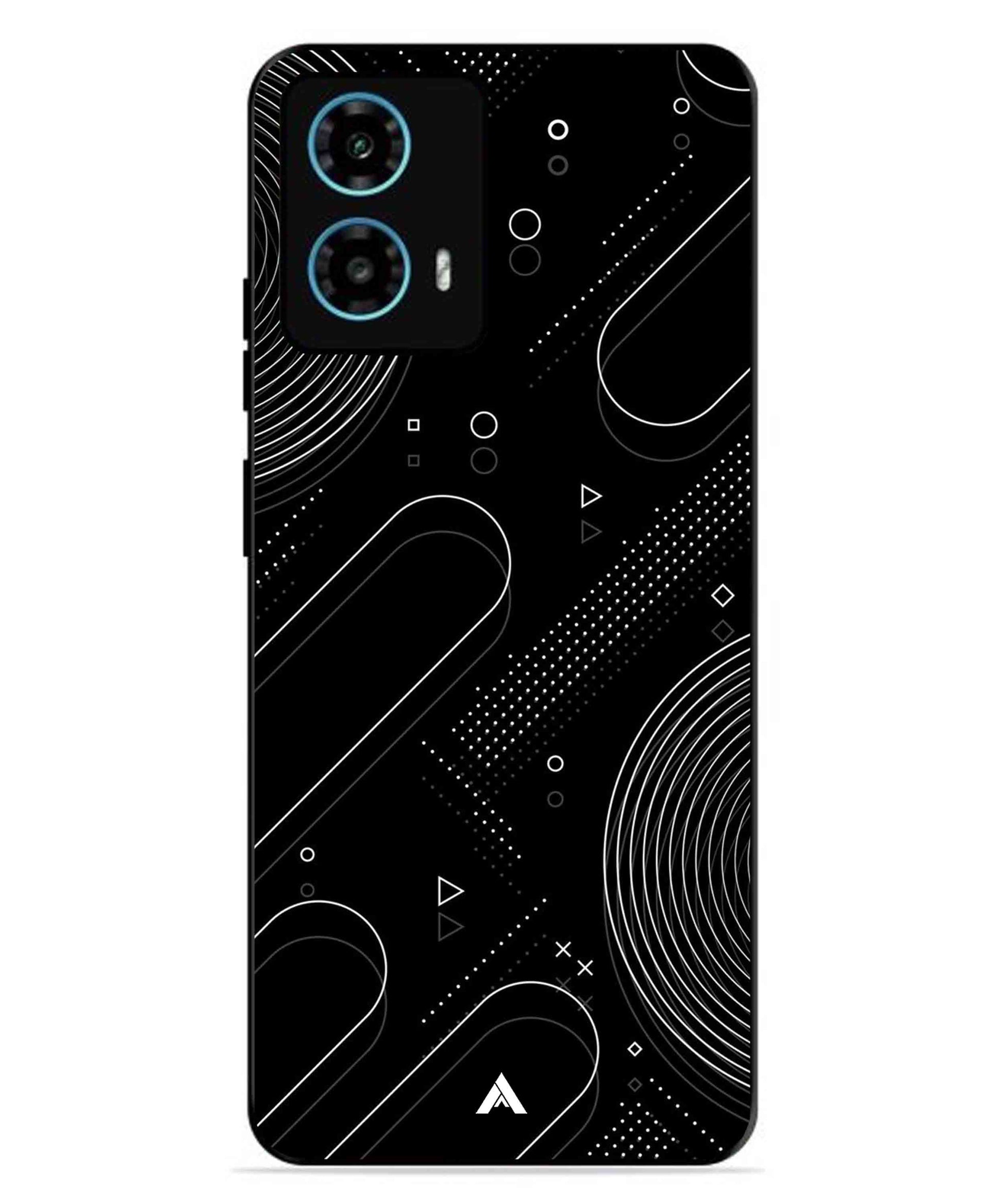 Stripe Pattern 17 Metal Back Cover Phone Case for Moto G34