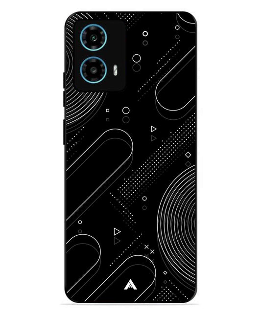 Stripe Pattern 17 Metal Back Cover Phone Case for Moto G34