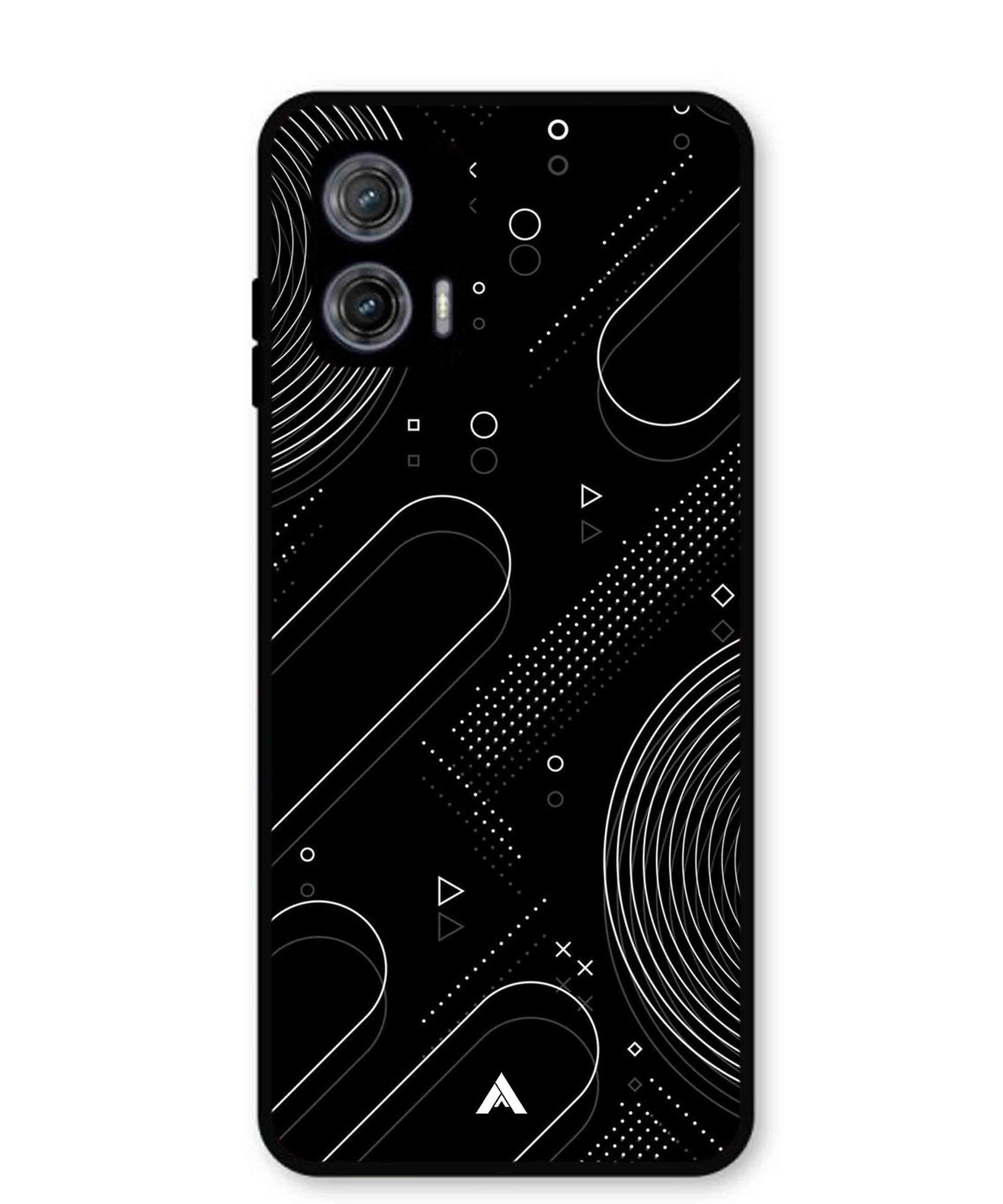 Stripe Pattern 17 Metal Back Cover Phone Case for Moto G73