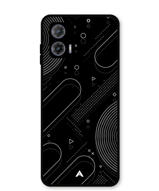 Stripe Pattern 17 Metal Back Cover Phone Case for Moto G73