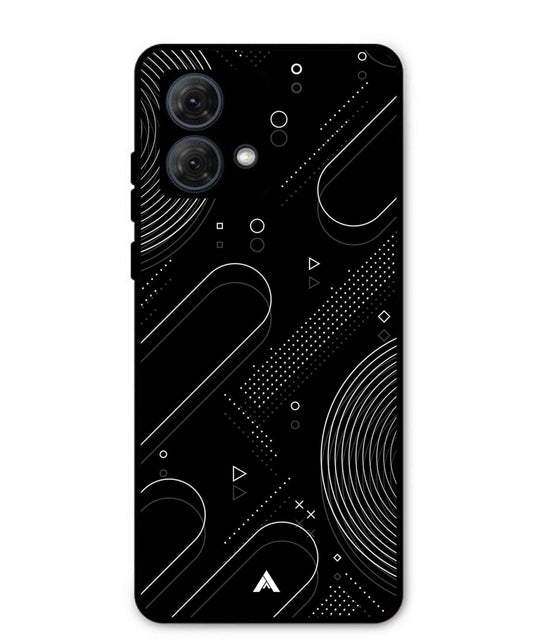 Stripe Pattern 17 Metal Back Cover Phone Case for Moto G84