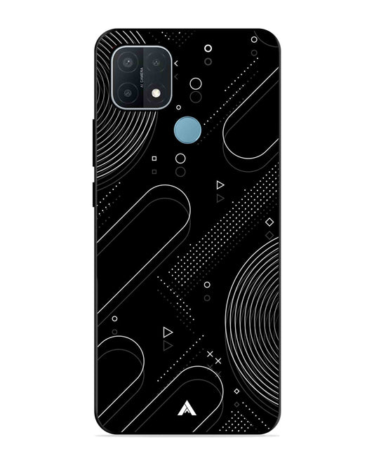 Stripe Pattern 17 Metal Back Cover Phone Case for OPPO A15