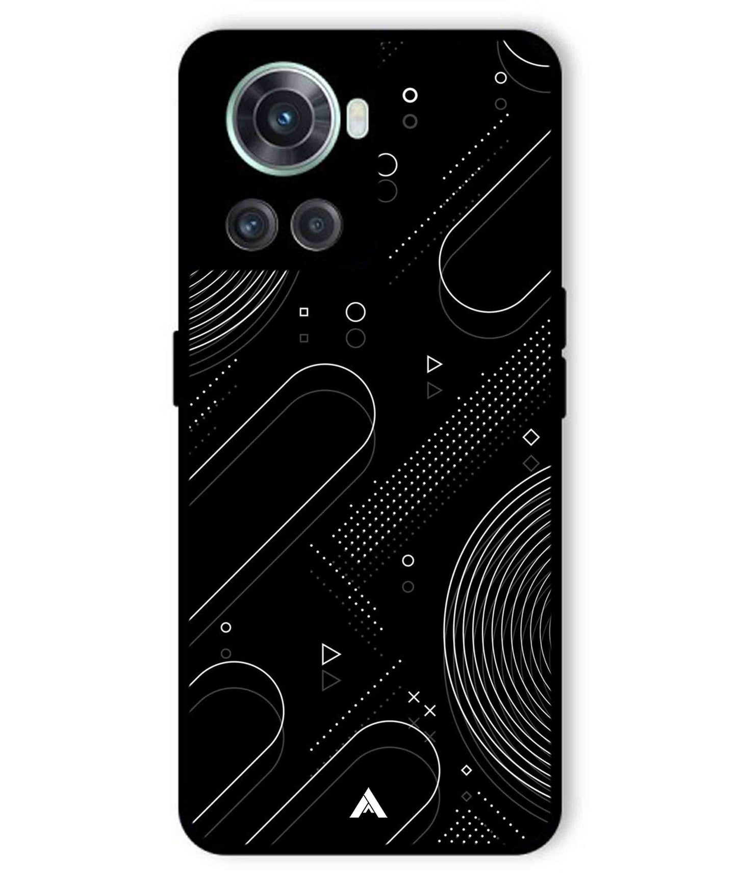Stripe Pattern 17 Metal Back Cover Phone Case for Oneplus 10R
