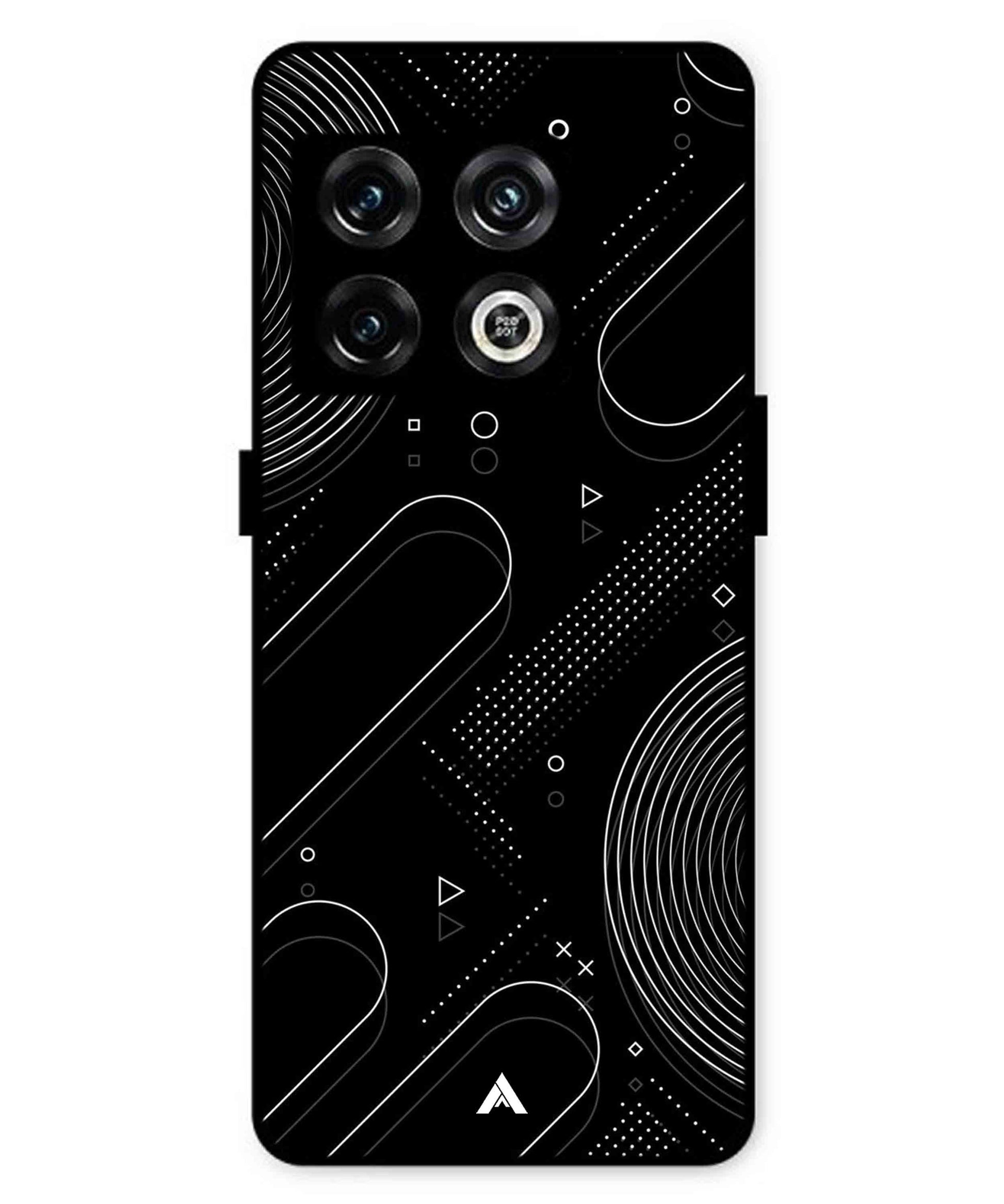 Stripe Pattern 17 Metal Back Cover Phone Case for Oneplus 10 Pro