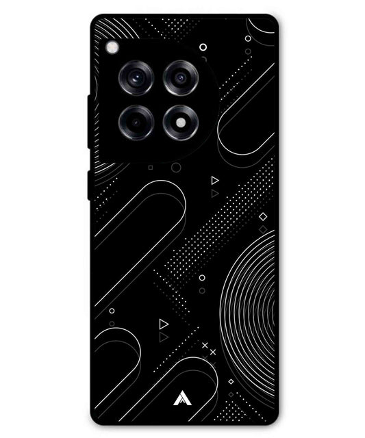 Stripe Pattern 17 Metal Back Cover Phone Case for Oneplus 12R