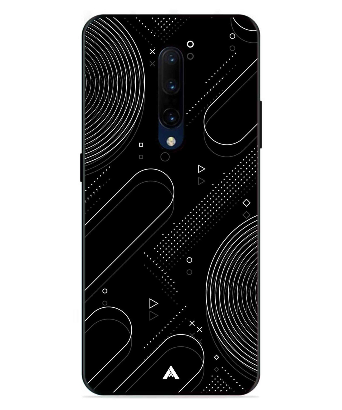 Stripe Pattern 17 Metal Back Cover Phone Case for Oneplus 7 Pro