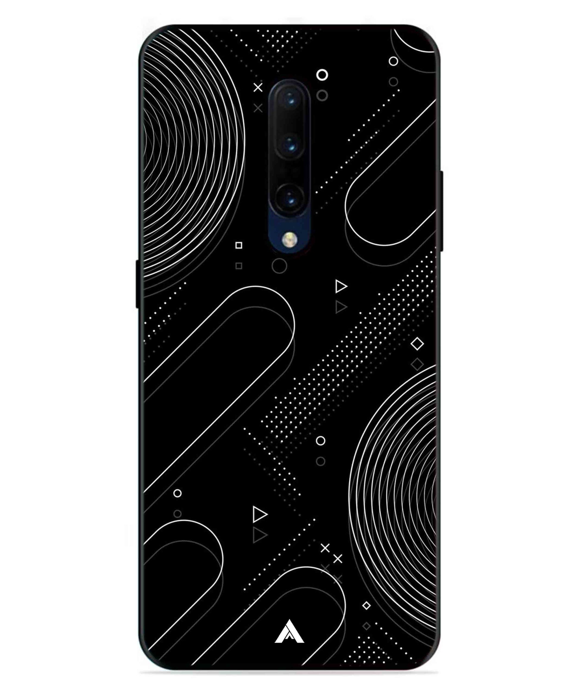 Stripe Pattern 17 Metal Back Cover Phone Case for Oneplus 7 Pro