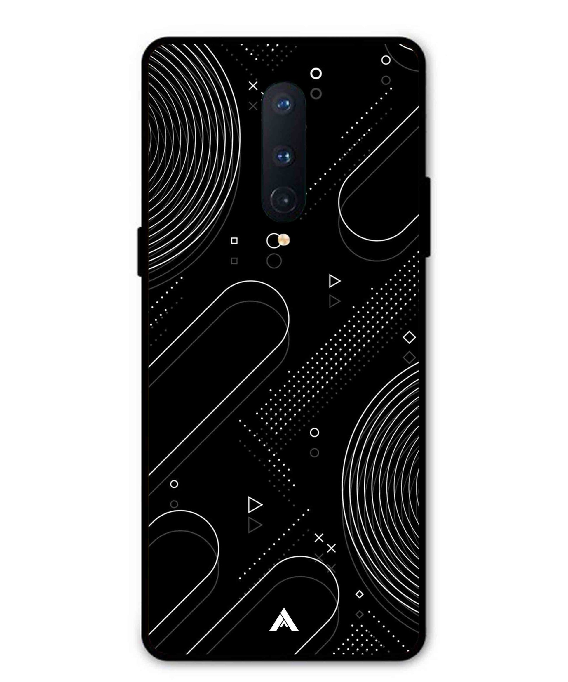 Stripe Pattern 17 Metal Back Cover Phone Case for Oneplus 8