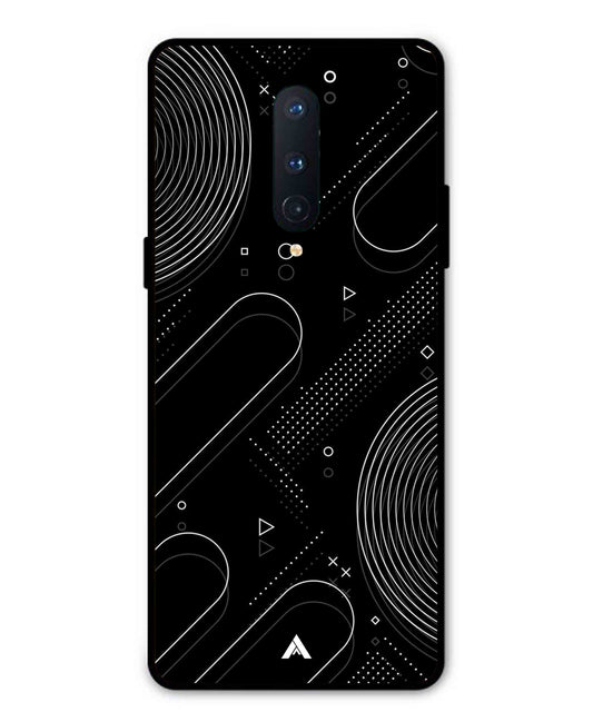 Stripe Pattern 17 Metal Back Cover Phone Case for Oneplus 8