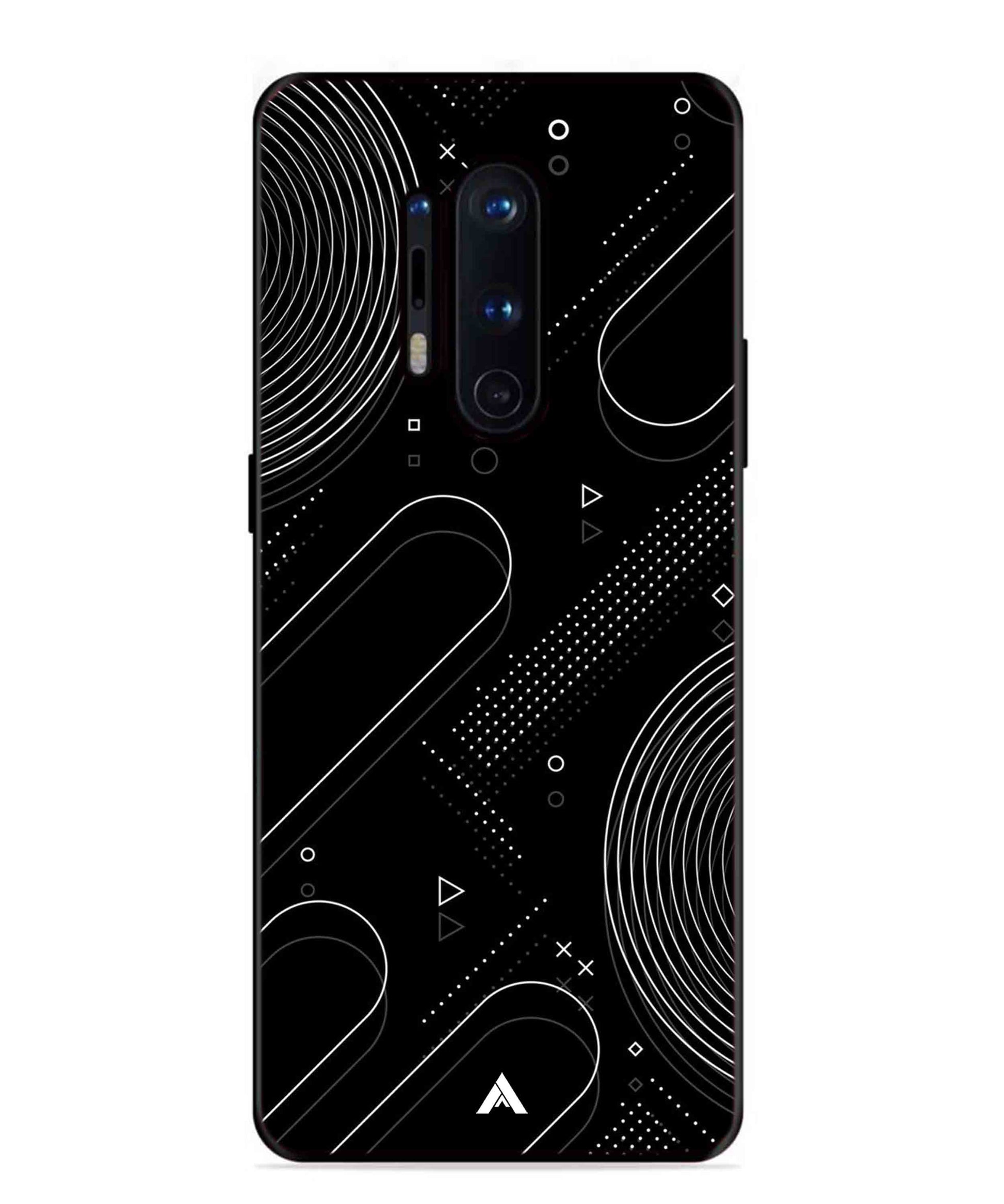 Stripe Pattern 17 Metal Back Cover Phone Case for Oneplus 8 Pro
