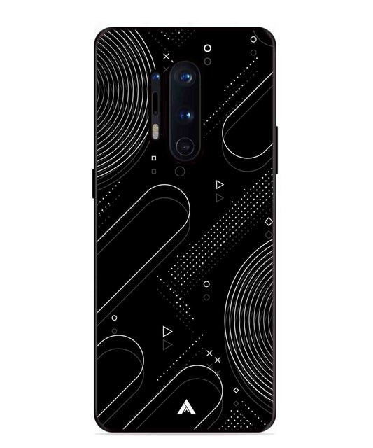 Stripe Pattern 17 Metal Back Cover Phone Case for Oneplus 8 Pro