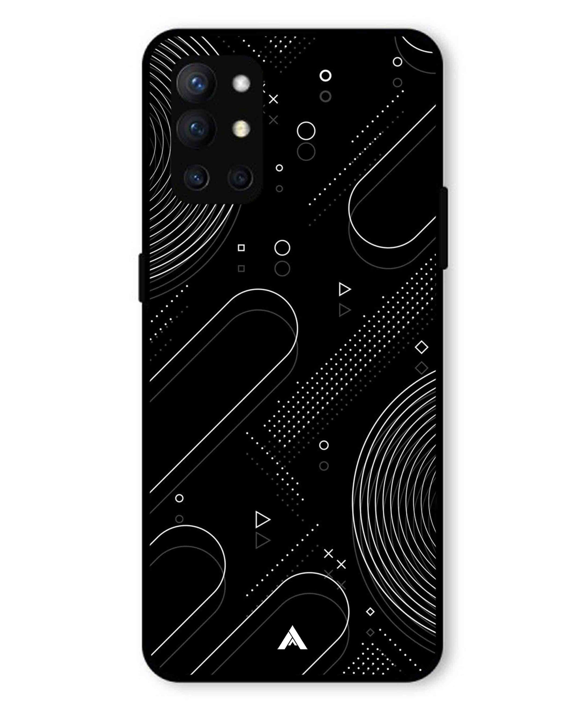 Stripe Pattern 17 Metal Back Cover Phone Case for Oneplus 9R