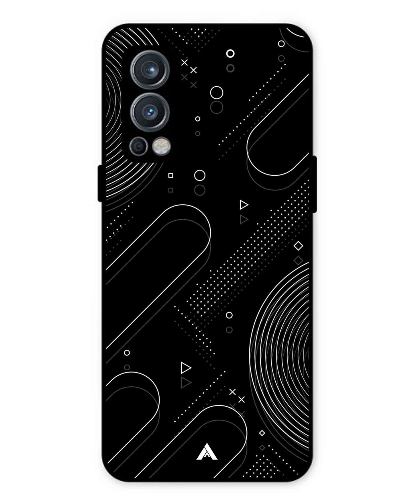 Stripe Pattern 17 Metal Back Cover Phone Case for Oneplus Nord 2