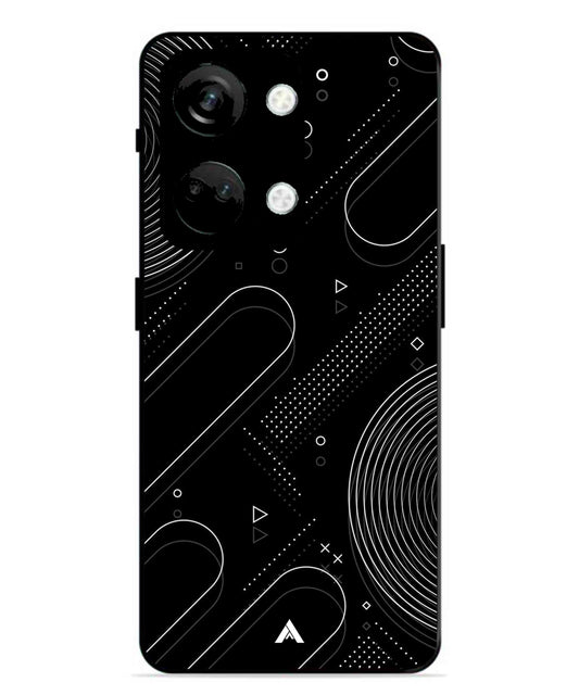 Stripe Pattern 17 Metal Back Cover Phone Case for Oneplus Nord 3