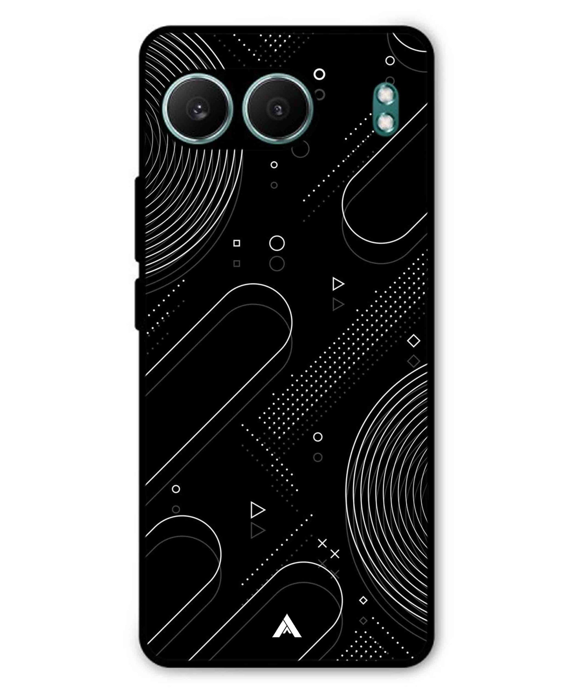 Stripe Pattern 17 Metal Back Cover Phone Case for Oneplus Nord 4