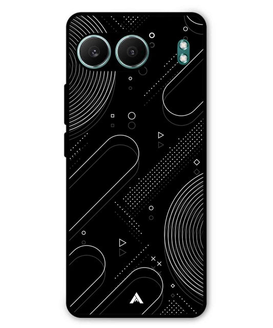 Stripe Pattern 17 Metal Back Cover Phone Case for Oneplus Nord 4