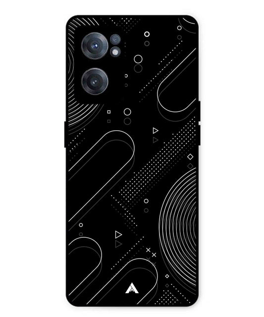 Stripe Pattern 17 Metal Back Cover Phone Case for Oneplus Nord CE 2