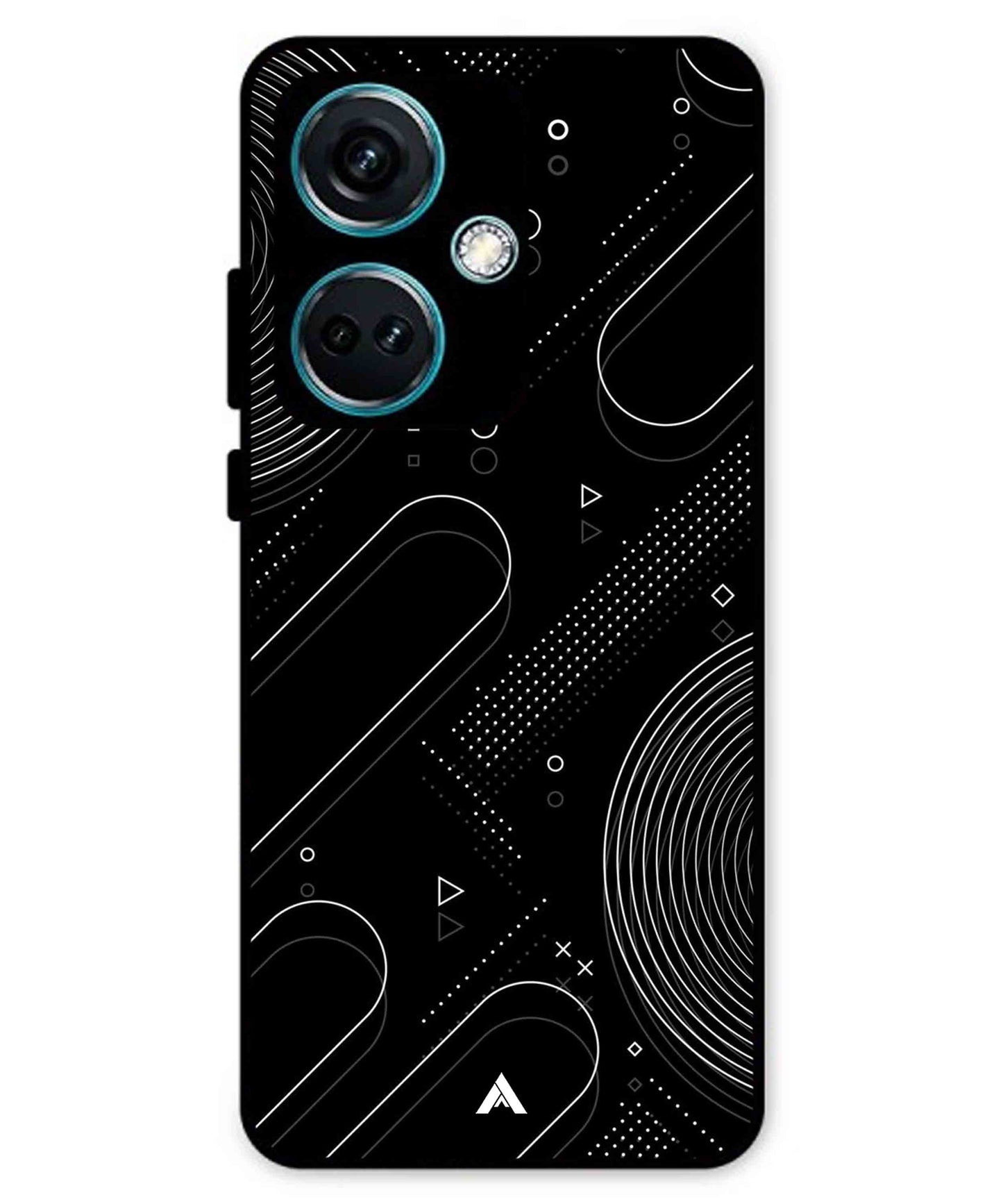 Stripe Pattern 17 Metal Back Cover Phone Case for Oneplus Nord CE 3