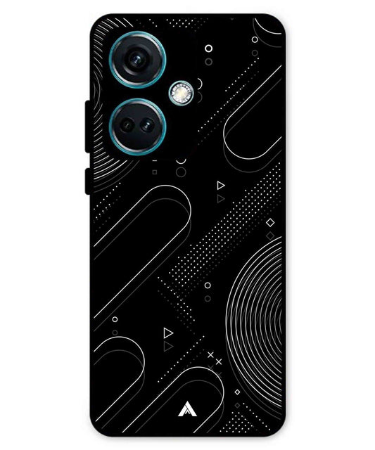 Stripe Pattern 17 Metal Back Cover Phone Case for Oneplus Nord CE 3