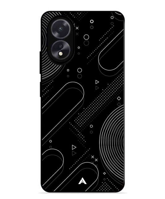 Stripe Pattern 17 Metal Back Cover Phone Case for Oppo A18
