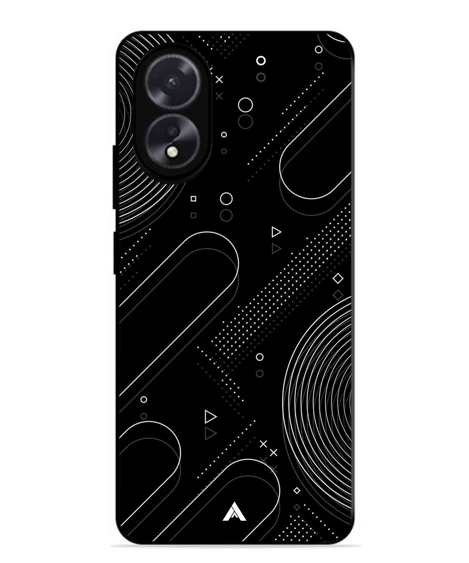 Stripe Pattern 17 Metal Back Cover Phone Case for Oppo A38