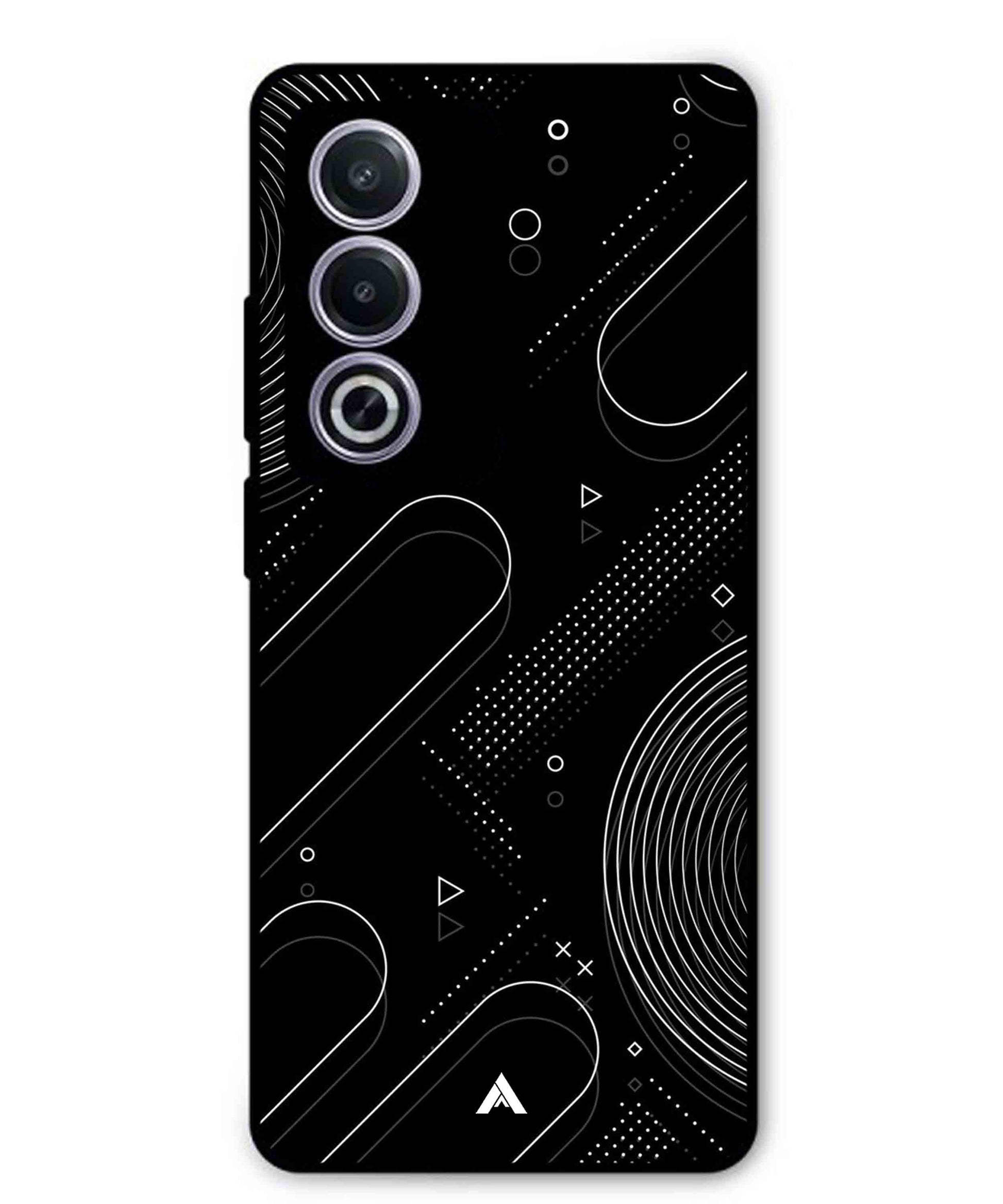 Stripe Pattern 17 Metal Back Cover Phone Case for Oppo A3 Pro