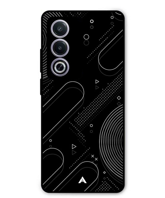 Stripe Pattern 17 Metal Back Cover Phone Case for Oppo A3 Pro