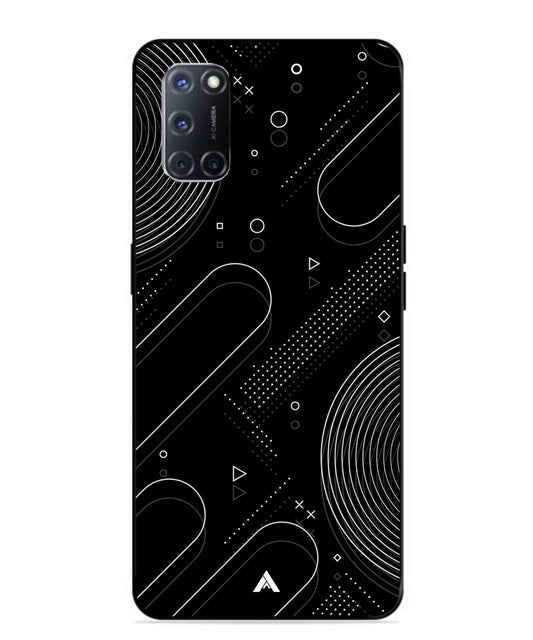 Stripe Pattern 17 Metal Back Cover Phone Case for Oppo A52